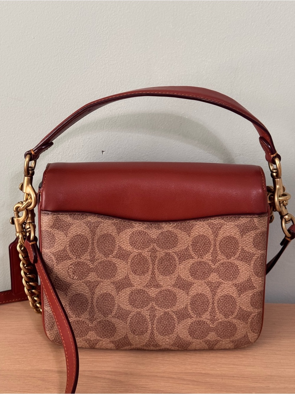 Coach Cassie Crossbody Bag 19 in Signature Canvas in Tan Rust - Picture 3 of 12